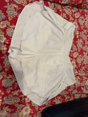 Lululemon Fast and Free HR Short 2”White Textured Elastic-Waist